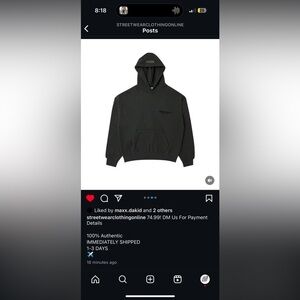 ESSENTIALS HOODIE 100% AUTHENTICATED. NEW AS DAY. 1-3 DAY SHIPPING. TEXT 4PAYMEN